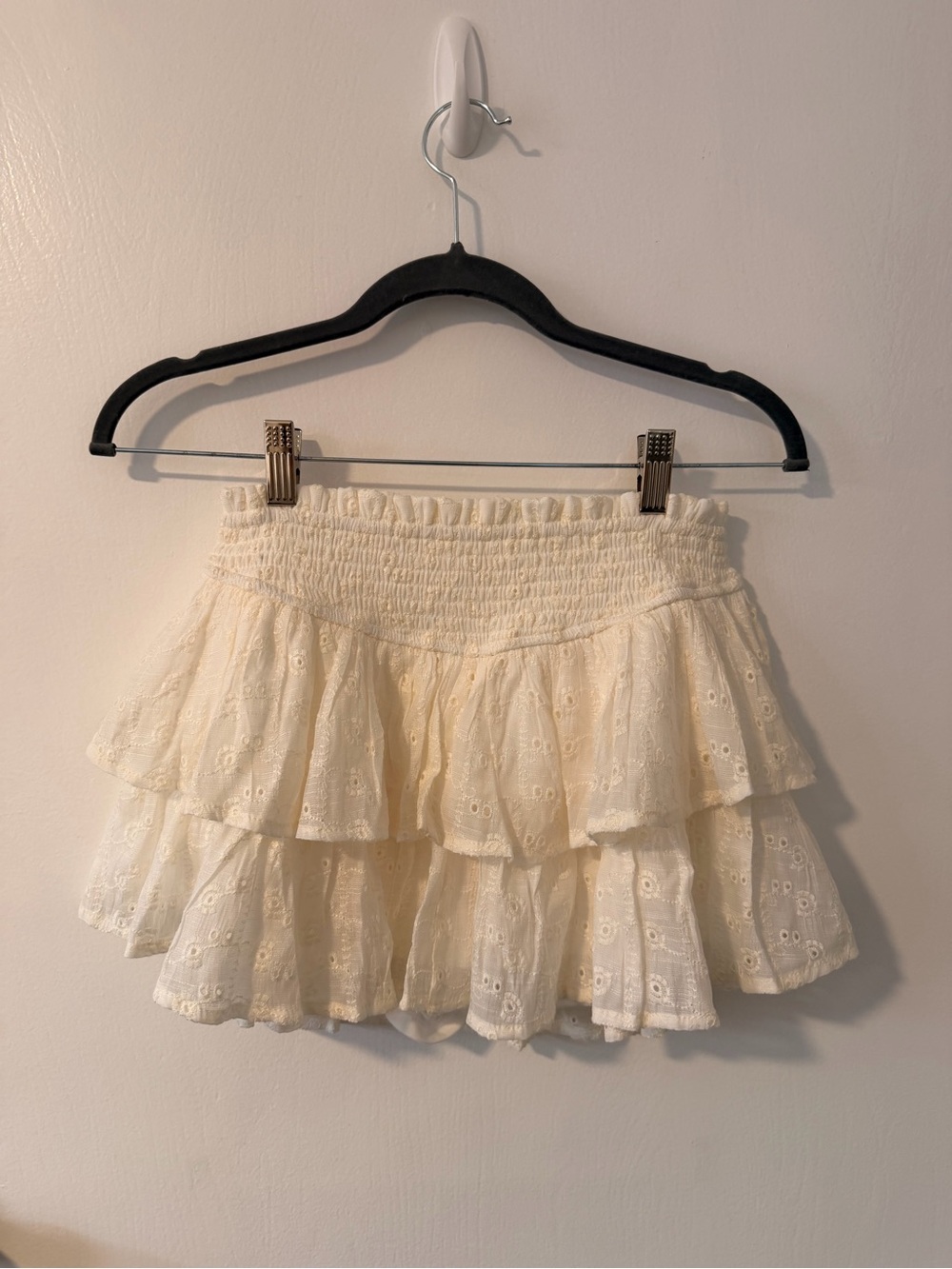 NWT Altard State Ruffled White Mini Skirt